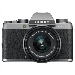 FUJIFILM X-T100 with 15-45mm Lens (Dark Silver) Mirrorless Digital Camera