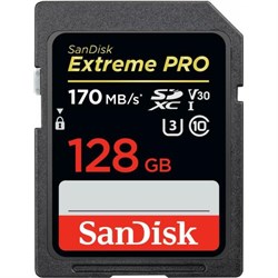 SanDisk Extreme PRO 128GB SDXC 170MB/sec V30 U3 UHS-I Memory Card
