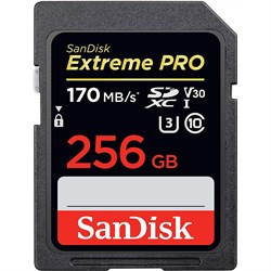 SanDisk Extreme PRO 256GB SDXC 170MB/sec V30 U3 UHS-I Memory Card