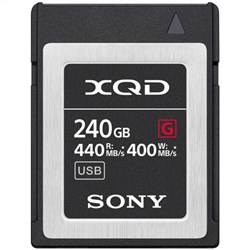 Sony 240GB XQD Memory Card G Series 440mb/s Read 400mb/s Write