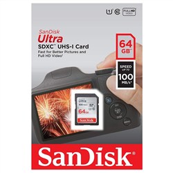 Sandisk Ultra Lite 64GB 100m-s SD