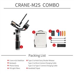 Zhiyun Crane M2S Combo Smartphone and Digital Camera Gimbal Stabiliser M2 S