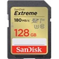 Sandisk Extreme 128GB SDXC Card 180MB/sec UHS-I 4K UHD SD Memory