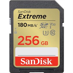 Sandisk Extreme 256GB SDXC Card 180MB/sec UHS-I 4K UHD SD Memory