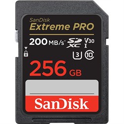 SanDisk Extreme Pro 256GB 200MB/s SDXC Memory Card SD UHS-I V30 U3