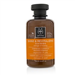 Apivita Shine & Revitalizing Shampoo with Orange & Honey (For All Hair Types) 250ml-8.45oz