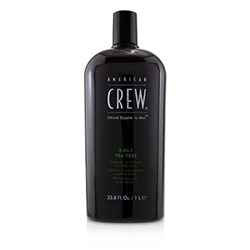 American Crew Men 3-IN-1 Tea Tree Shampoo, Conditioner and Body Wash 1000ml-33.8oz