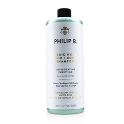 Philip B Nordic Wood Hair + Body Shampoo (Invigorating Purifying - All Hair Types) 947ml-32oz