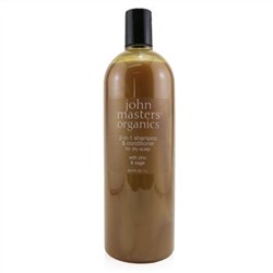 John Masters Organics 2-in-1 Shampoo & Conditioner For Dry Scalp with Zinc & Sage 1000ml-33.8oz