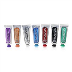 Marvis Marvis Toothpaste Set - Flavour Collection: 7x Mini Toothpaste 25ml (Whitening, Licorice, Jas