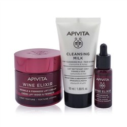 Apivita Di-Vine Beauty (Wine Elixir- Light Texture) Gift Set: Wrinkle Lift Cream 50ml+ Face Oil 10ml