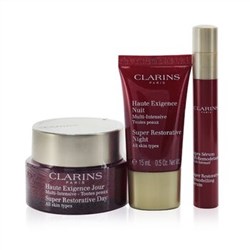 Clarins Super Restorative Collection: Day Cream 50ml+Night Cream 15ml+ Remodelling Serum 10ml+ Bag 3