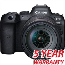 Canon EOS R6 with RF 24-105mm f/4L USM Lens Kit with 5 Year Warranty Mirrorless Digital Camera  Rsix