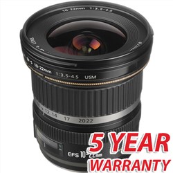 Canon EF-S 10-22mm f/3.5-4.5 USM Lens with 5 Year Warranty