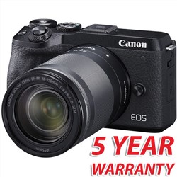 Canon EOS M6 Mark II with 18-150mm Lens Kit BLACK Mirrorless Camera with 5 Year Warranty