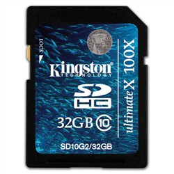 Kingston 32GB SDHC Class 10 Flash Card