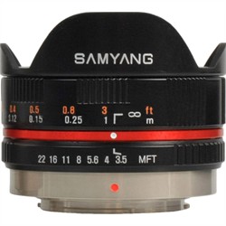 Samyang 7.5mm 1:3.5 UMC Fish-eye MFT BLACK For Micro Four Thirds