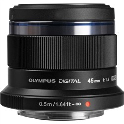 Olympus 45mm f/1.8 Lens Black M. Zuiko Digital ED