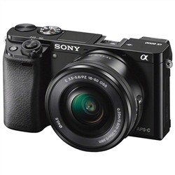 Sony Alpha a6000 with 16-50mm PZ OSS Lens Black ILCE-6000L Mirrorless Digital Camera 