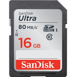 Sandisk Ultra 16GB SDHC 80MB/s (Class 10) SD Card