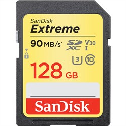 SanDisk Extreme 128GB  90MB/s SDXC UHS-I U3 4K Ultra HD SD Card