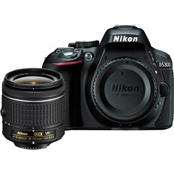 Nikon D5300 Digital SLR Camera with AF-P 18-55mm VR Lens Black