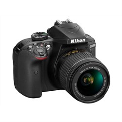 Nikon D3400 with AF-P 18-55mm VR Lens Kit DSLR Camera (Black)