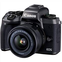 Canon EOS M5 with 15-45mm Lens Kit Black Mirrorless Digital Camera