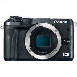 Canon EOS M6 Mirrorless Digital Camera (Black, Body Only - Camera Kit Box)