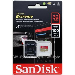 Sandisk 32GB Extreme 100MB/sec Micro SDHC Card