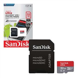 Sandisk 32GB A1 Ultra 98MB-s MicroSDHC w-adapter