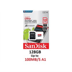 Sandisk 128GB A1 Ultra 100MB-s MicroSDXC w-adapter