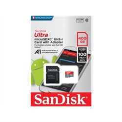 Sandisk 400GB A1 Ultra 100MB-s MicroSDXC w-adapter
