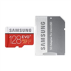 Samsung 128GB MicroSDHC EVO+ 4K 100MB-s w-adaptor