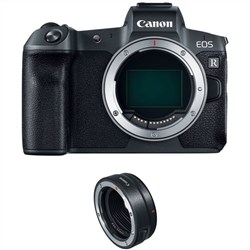Canon EOS R Body with EF to RF Lens Mount Adapter Mirrorless Digital Camera EOSR