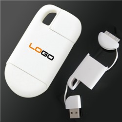 USB data link Key Chain Adaptor for ipod  iphone-White